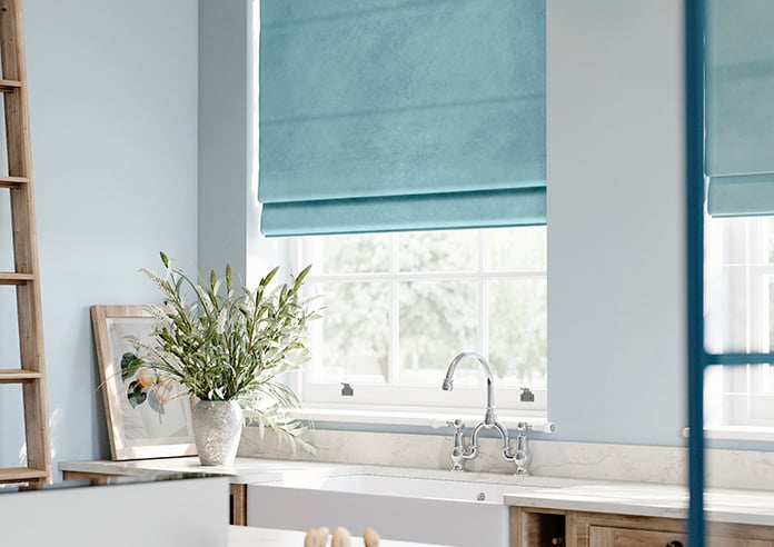 Odessa Velvet, Spa - Twist&Fit Roman Blind - Image 5